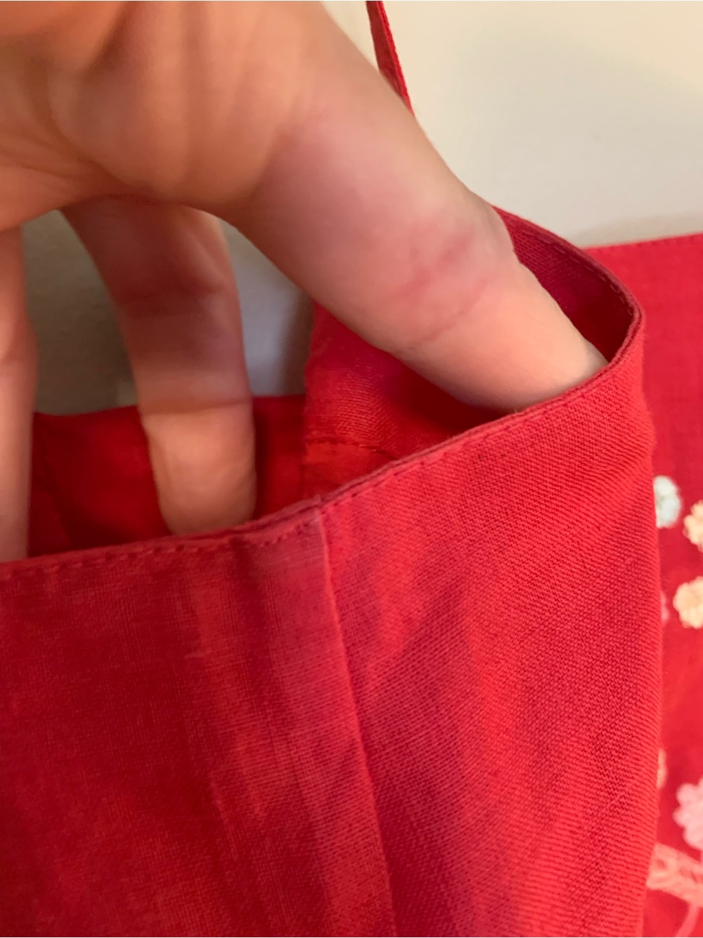 French Connection Red Embroidered Midi Dress - Picture 5 of 6